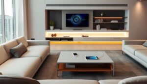 Carga inalámbrica en mobiliario moderno