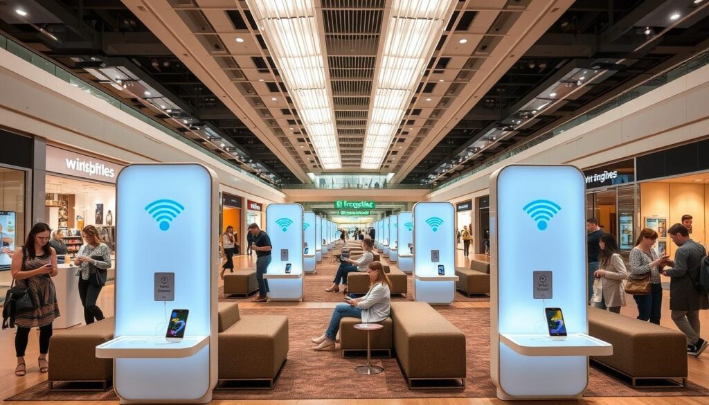 Cargadores inalámbricos para centros comerciales