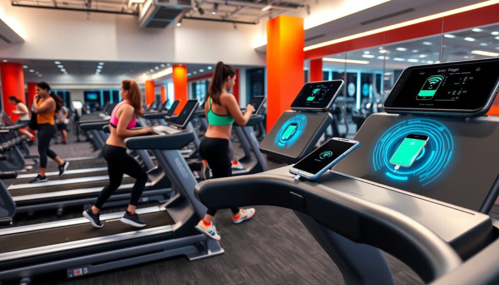 Cargadores inalámbricos para gimnasios