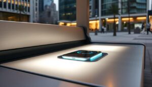 Carga inalámbrica en mobiliario urbano