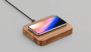 Cargador inalámbrico decorativo de madera