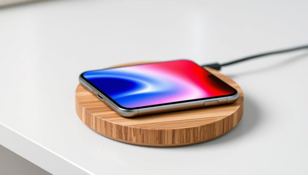 Comprar cargador inalámbrico decorativo bambú