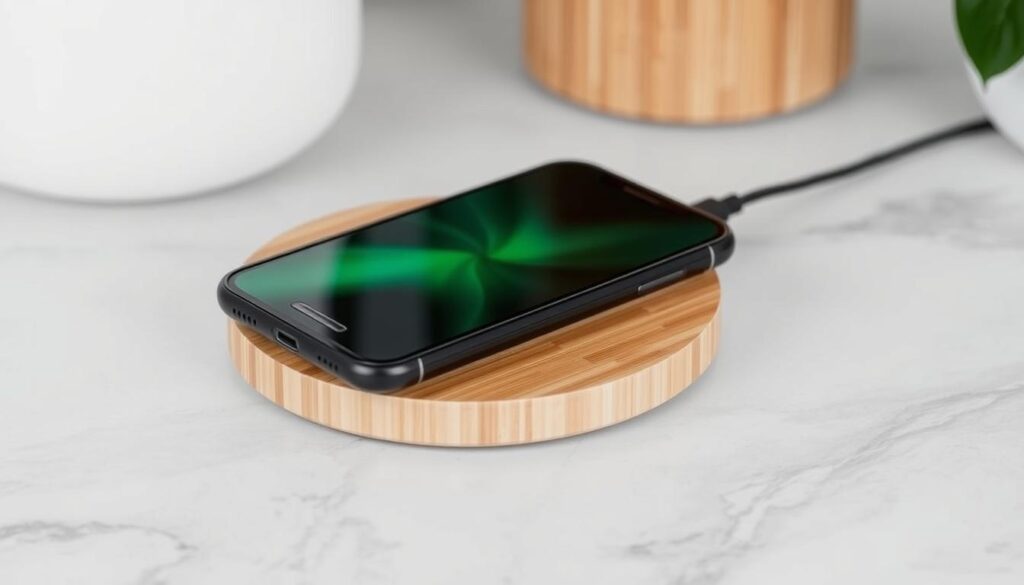 cargador inalámbrico bambú Savanna